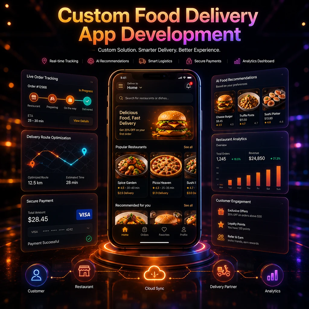 Custom Food Delivery App Development Services